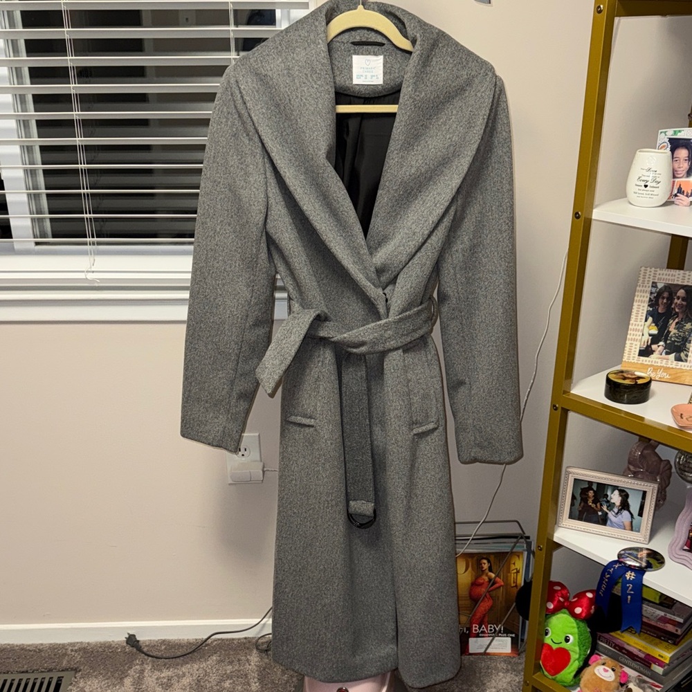 Primark Gray Belt Coat